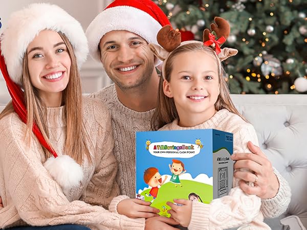 atm piggy bank for kids real money card digital bills and coins safe machine savings christmas gift