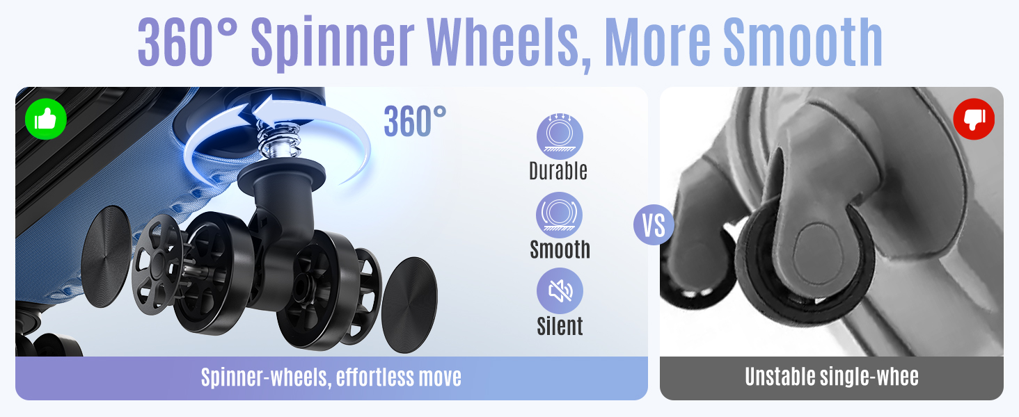 luggage carry on spinner wheels