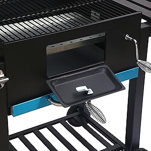 Barbecue BBQ Carbonella Barbeque grill Griglia Grigliata acciaio inox carrello con ruote termometro
