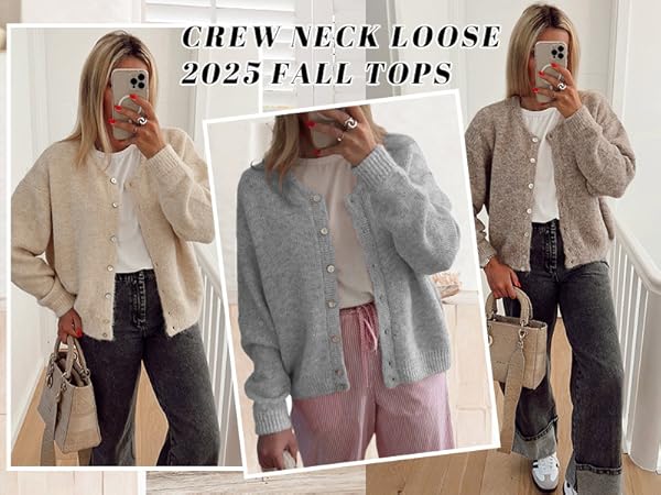 Ynhonra Women's Long Sleeve Front Button Y2k Cardigan