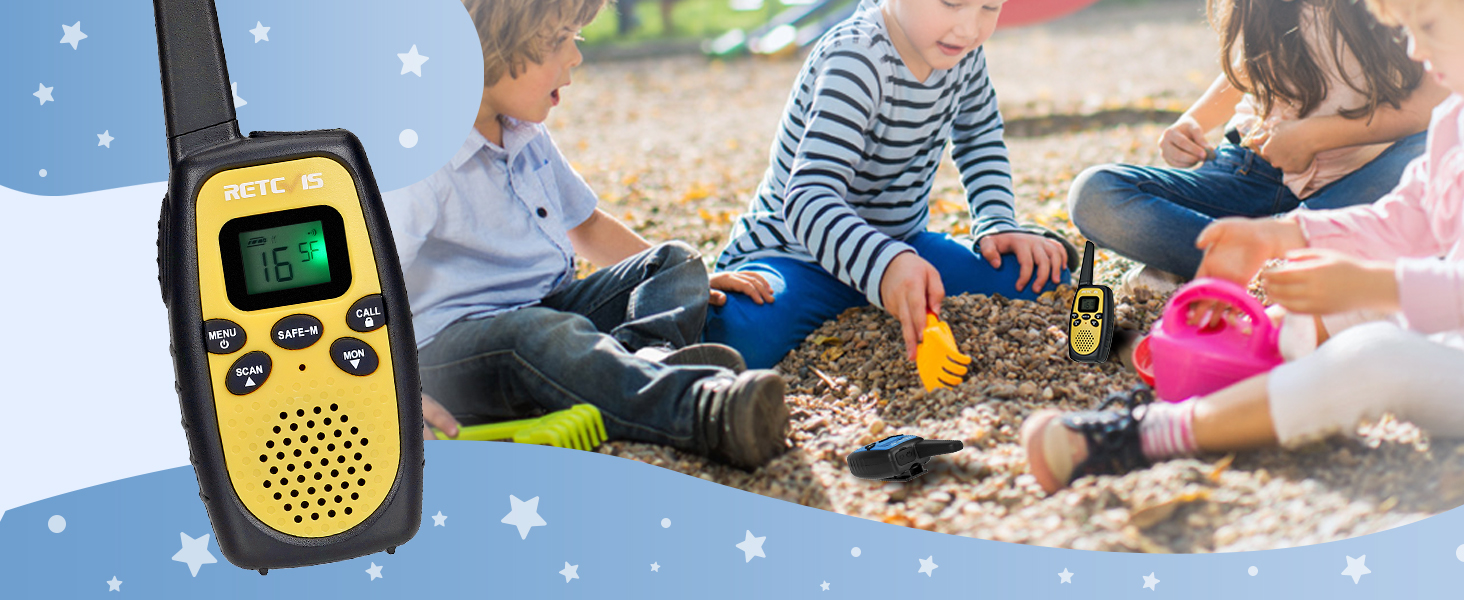 Retevis RT628S Kids Walkie Talkies, Safe Mode Kids Radios, Adjustable