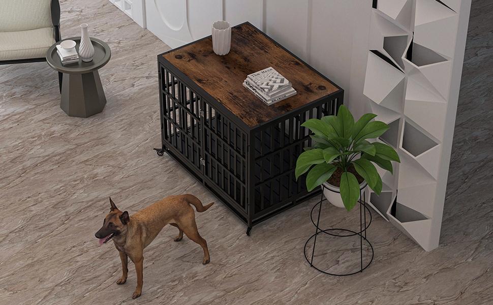 Snimoy Heavy Duty Dog Crate 42 Inch Dog Crate Furniture