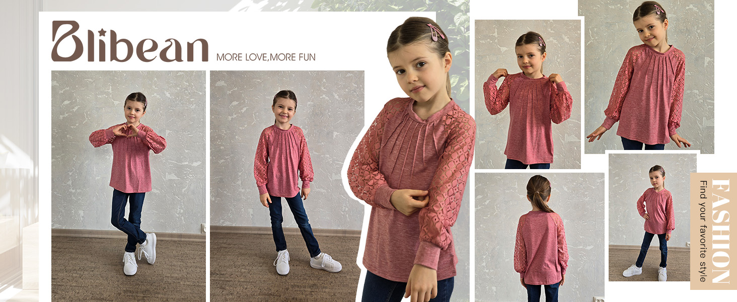blibean big girl tween kid fall shirt tops blouse size 6 7 8 9 10 11 12 13 14 15 year