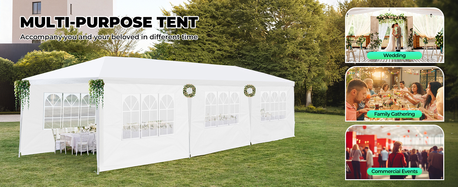 tent canopy party outdoor large event sidewalls 10x30 big backyard outdoor outside