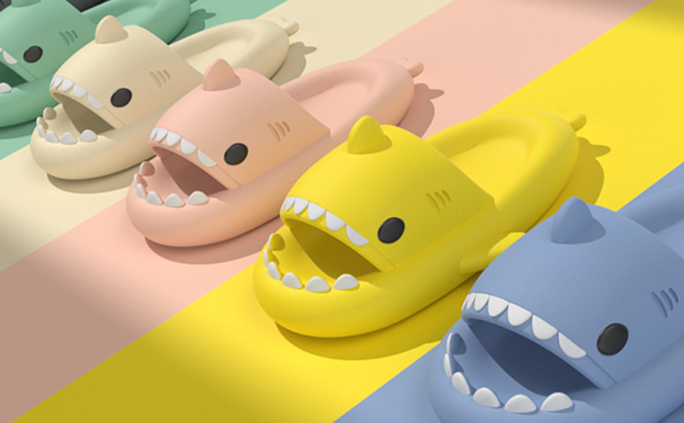 LELEBEAR Shark Slides, 2023 Shark Slippers, Shark Slides