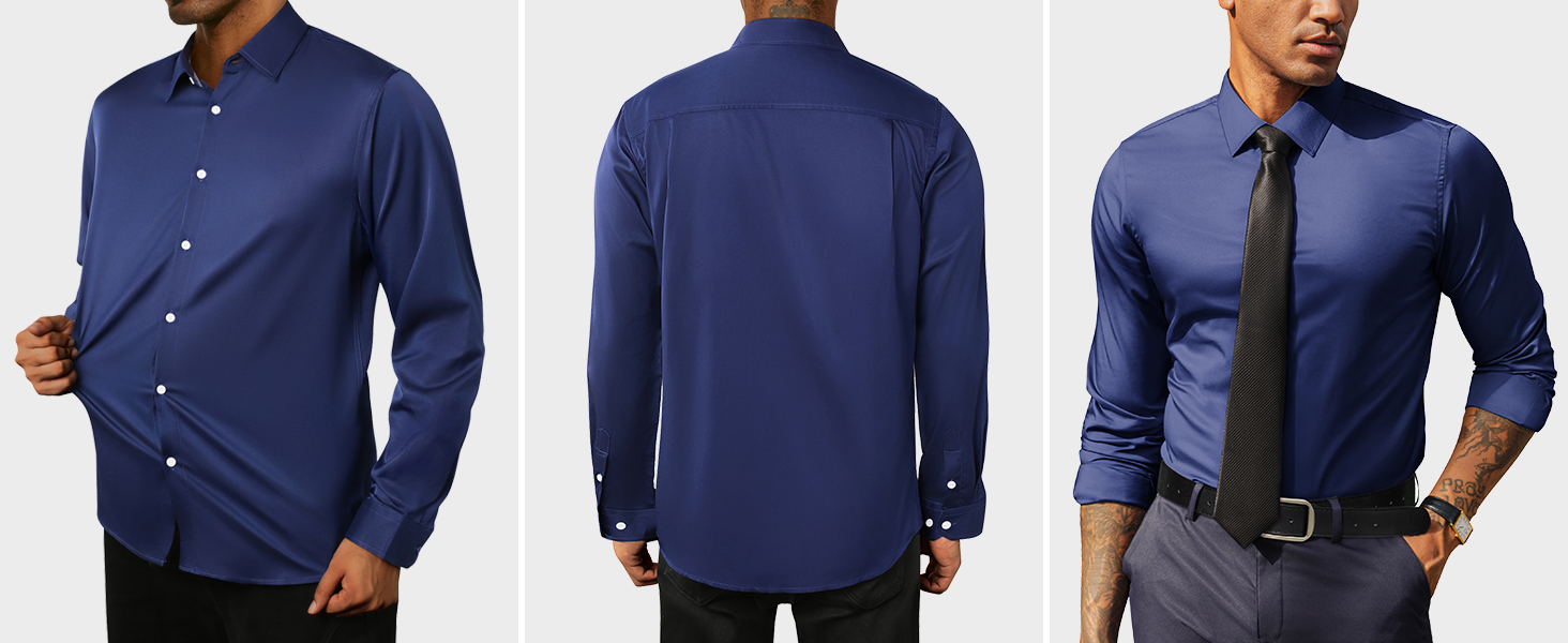 Mens Slim Fit Dress Shirt