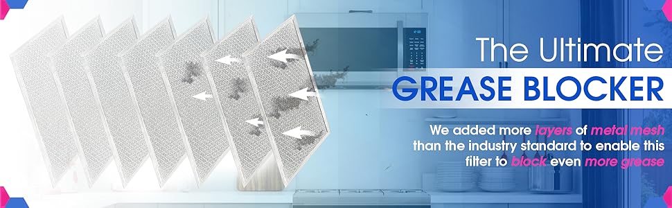 More layers of mesh added to the microwave grease filter 