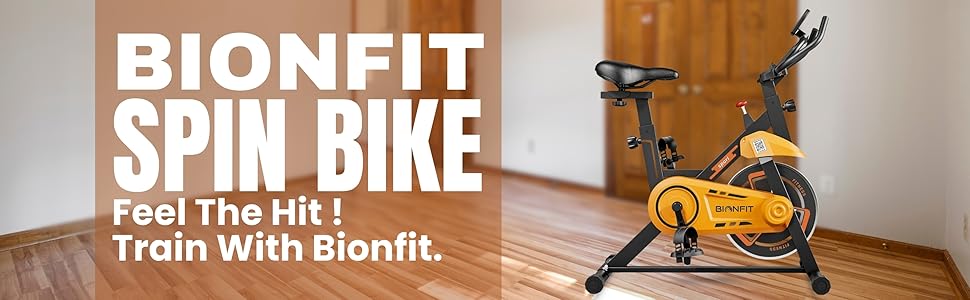 Bionfit yellow spin bike