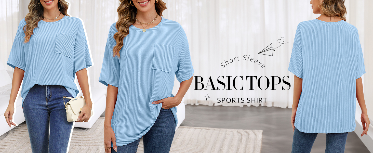 MEROKEETY Women's Casual Short Sleeve Shirts