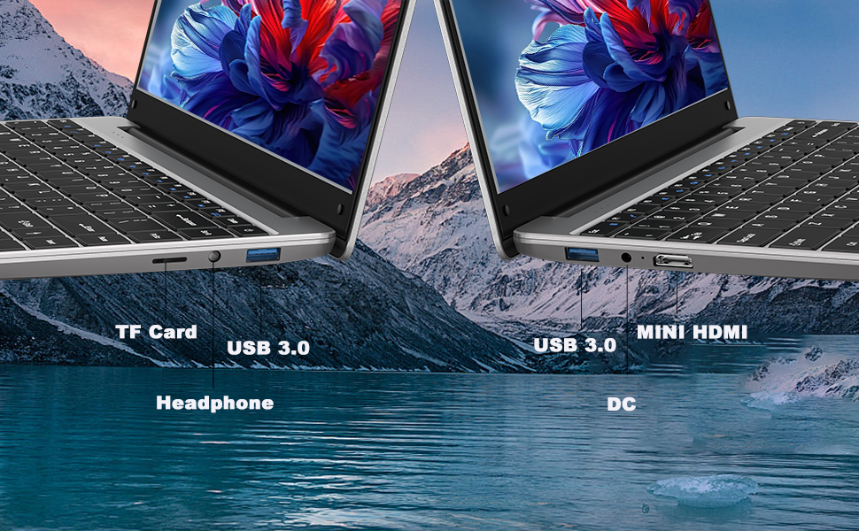 bvate Laptop Computer 14 Inch Win11 6GB RAM M+256GB Support Extension