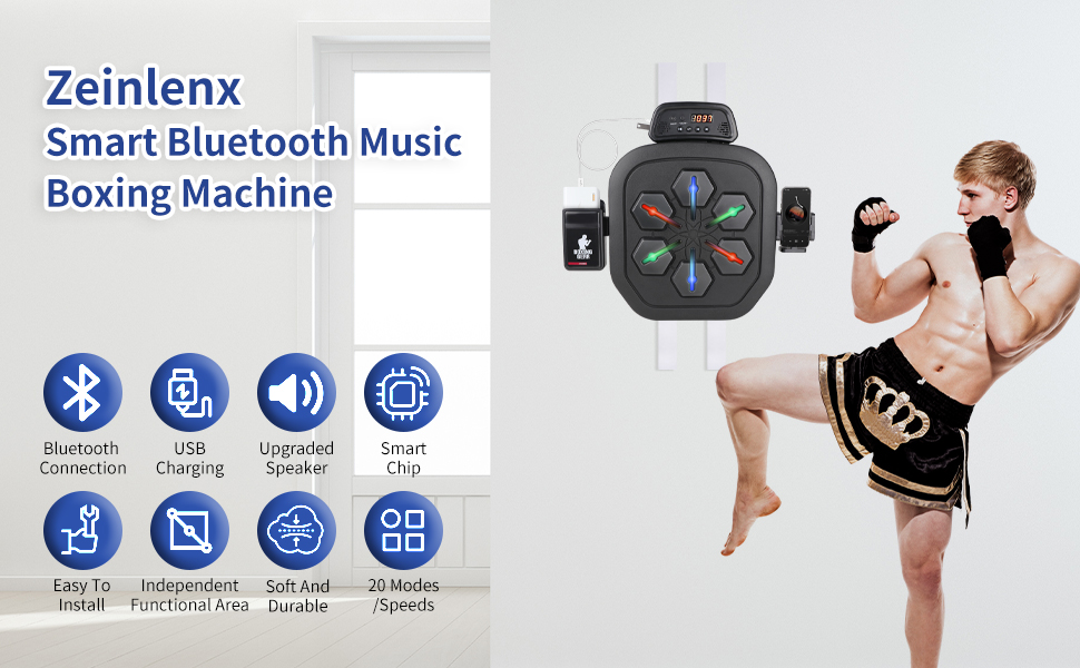 Zeinlenx Music Boxing Machine, Smart Boxing Machine Wall