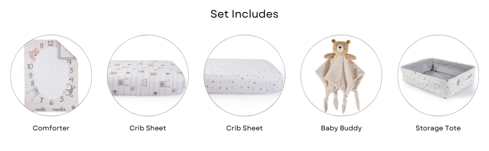 woodland 5 Piece Nursery Bundle