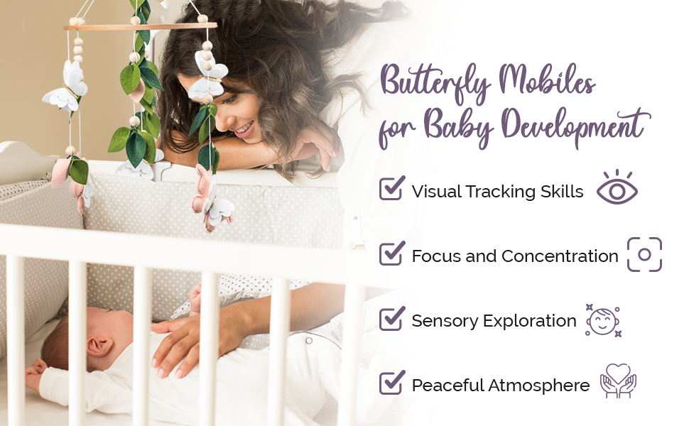 Butterfly mobile for crib
