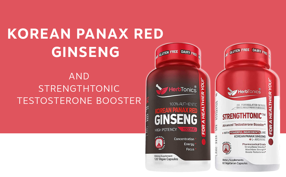 Herbtonics Korean Panax Red Ginseng and Strengthtonic