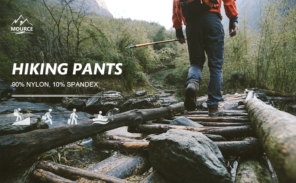 hiking pants men waterproof summer cargo pants men lightweight travel pants with pockets