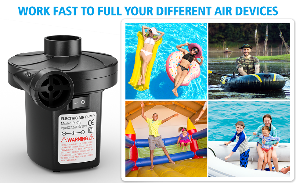 Amazon.com: Electric Air Pump for Inflatables,Portable Quick-Fill Air ...