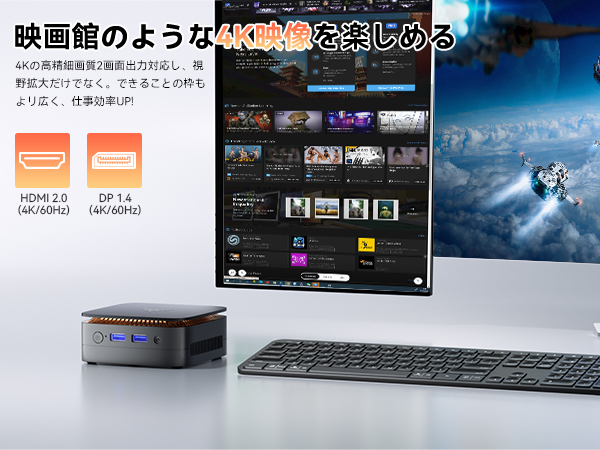 Amazon.co.jp: NiPoGi ミニpc n150 4C/4T 最大3.60GHz WIFI6/BT5