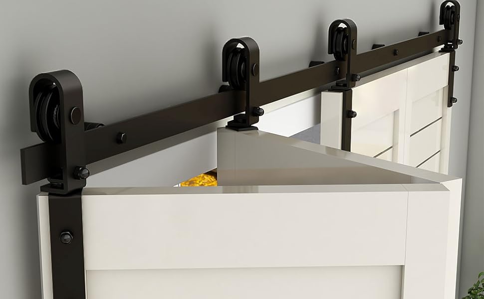 TSMST 108" BiFolding Sliding Barn Door Hardware Track Kit