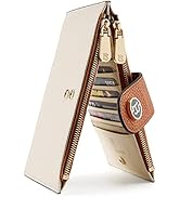 BOSTANTEN Leather Wallets for Women Large RFID Blocking Slim Bifold Purse Card Holder with Zipper...