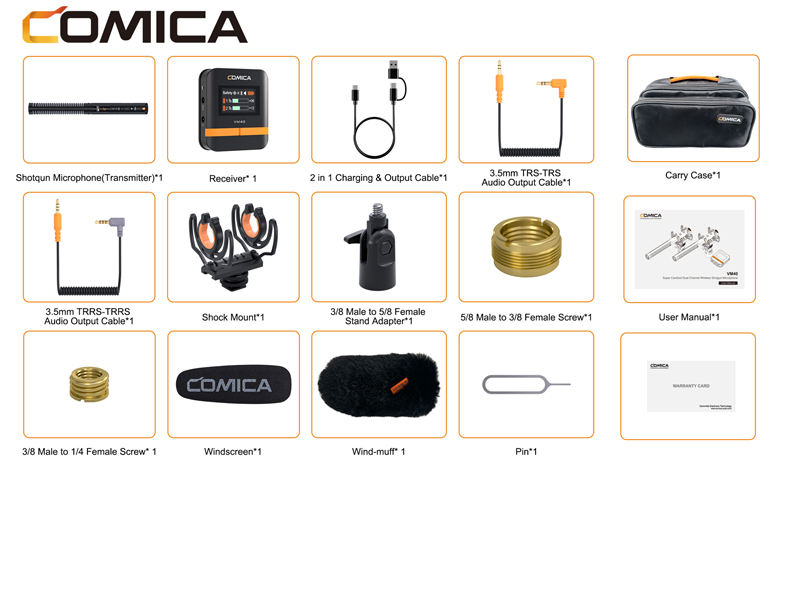【新品未開封】Comica VM40 ワイヤレス ショットガン マイク 新品未開封】Comica VM40 ワイヤレス ショットガン マイク