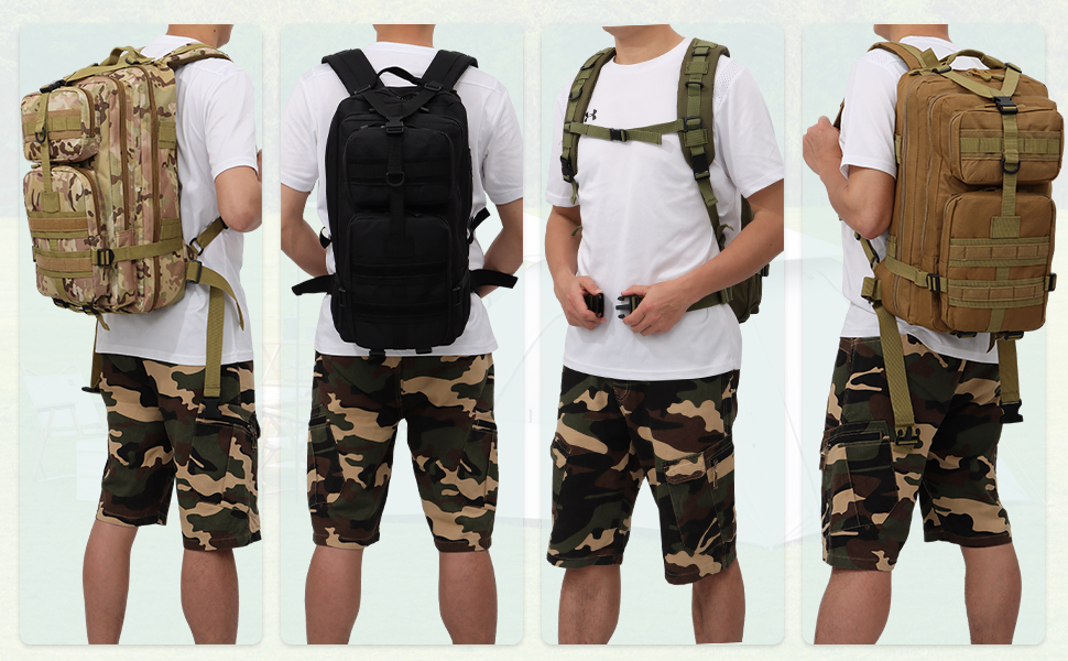 BWBIKE Military Tactical Backpack Outdoor Shoulder Daypack Hiking BWBIKE Military Tactical Backpack Outdoor Shoulder Daypack Hiking