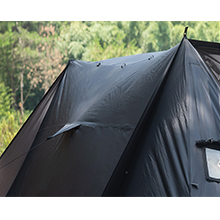 STOVEHUT Black Lightweight Shelter with Two Tarp Poles and Two Tent Poles