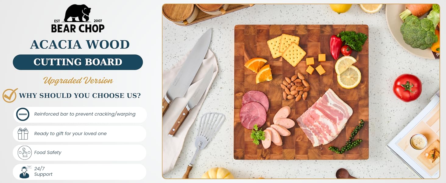 teak cutting board, wood cutting boards for kitchen, extra large cutting board