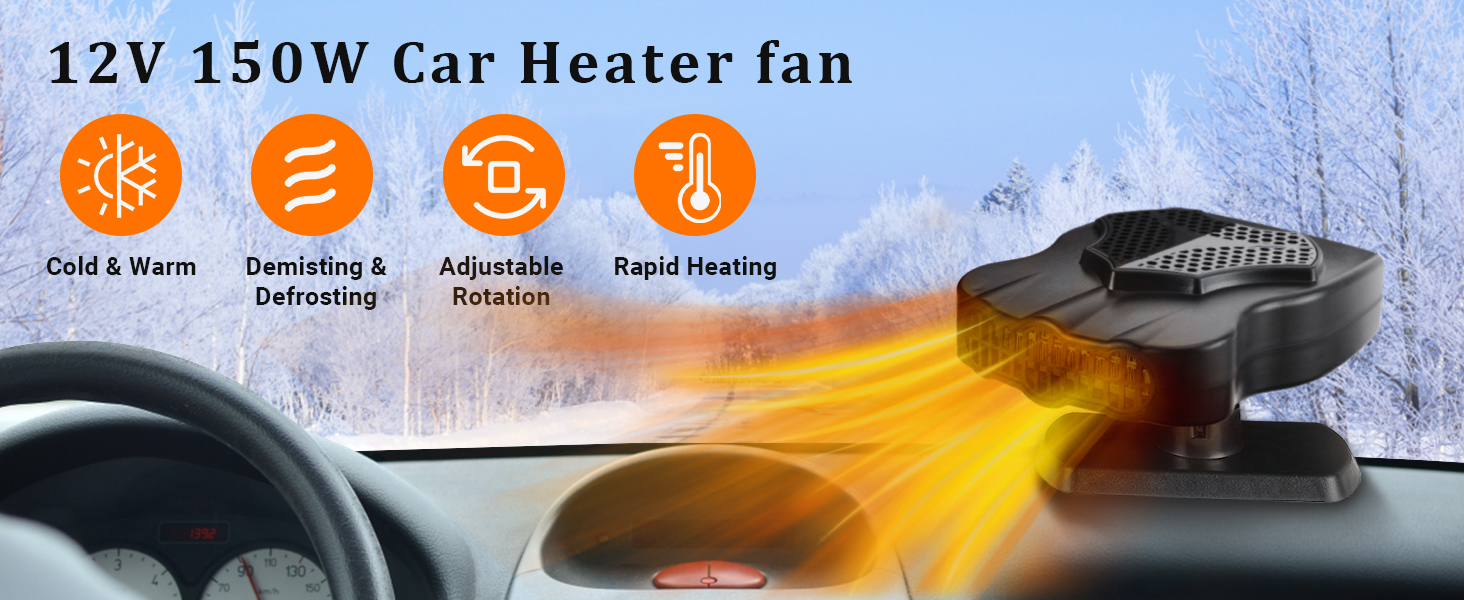 QUUREN Portable Car Heater That Plug into Cigarette Lighter