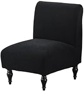 GOSTADY Armless Accent Chair Cover Slipcover Washable Printed Slipper Chair Slip Cover Armless Ch...