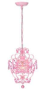 pink chandelier