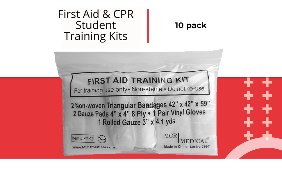 These kits are a cost effective way to train students in first aid and utilizing available