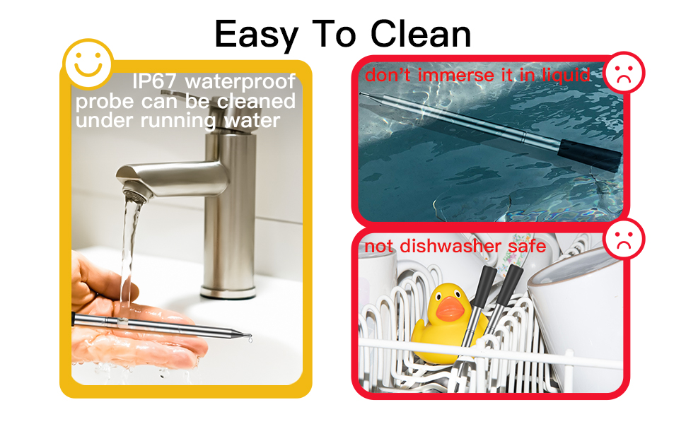 KKINNIE Wireless Meat Thermometer,with Bluetooth Meat Thermometers for