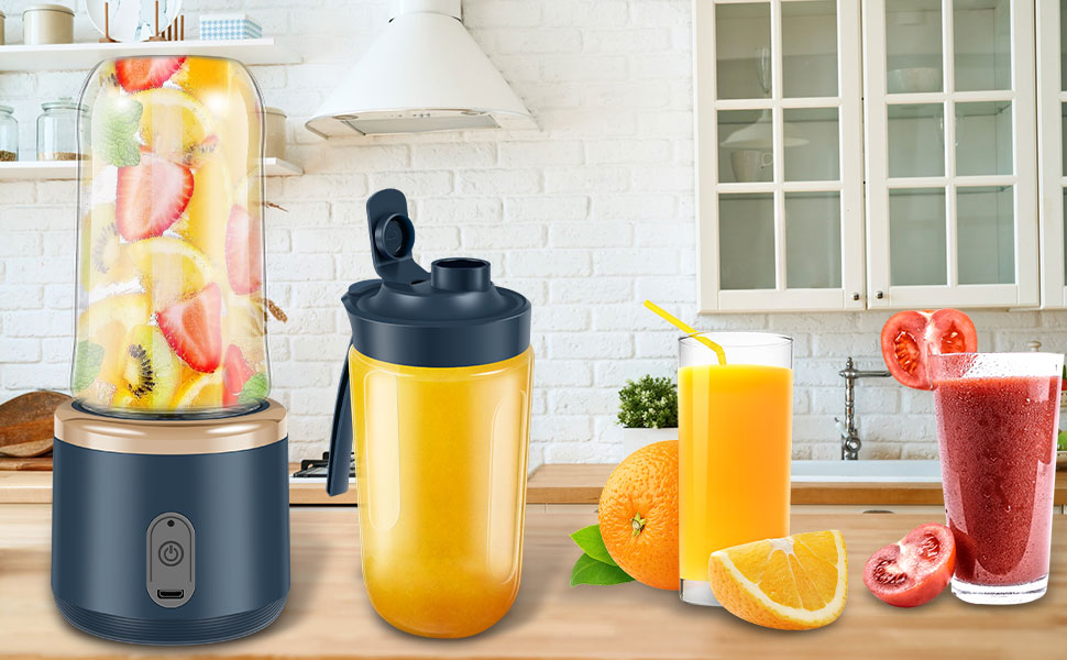 Portable Blender,400ml Portable Blender Cup Six Blade Juice Mixer