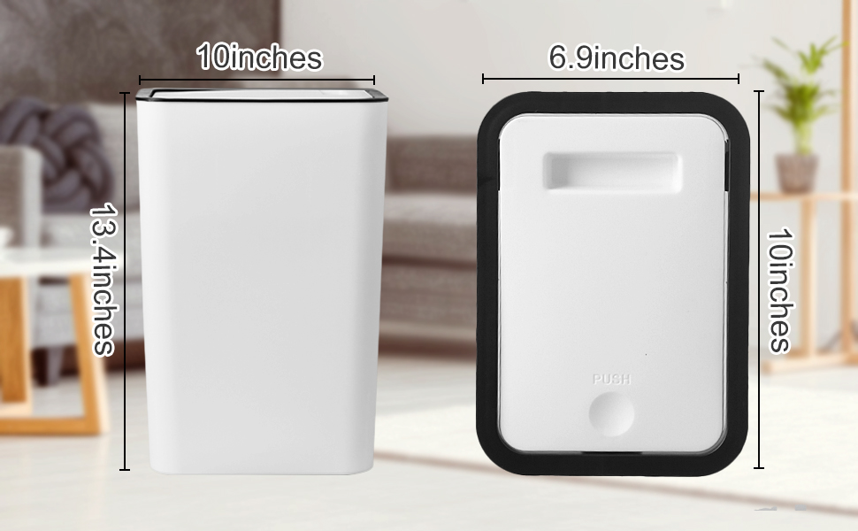 Anzoymx Bathroom Trash Cans with Lids 2 Pack Kitchen Garbage Can 4