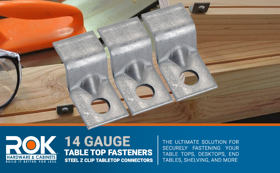 20 Pack Rok Hardware 14 Gauge Table Top Fasteners with