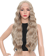 Lange gewellte lockige gemischte blonde Perücken