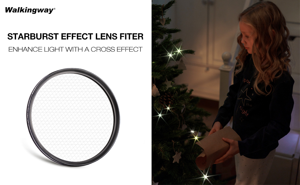 Walking Way 6 Points Star Filter 49 MM Variable Twinkle Effect Starburst Filter