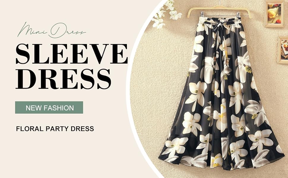 Amazon.com: SANGTREE Women's Floral Print Skirts Chiffon