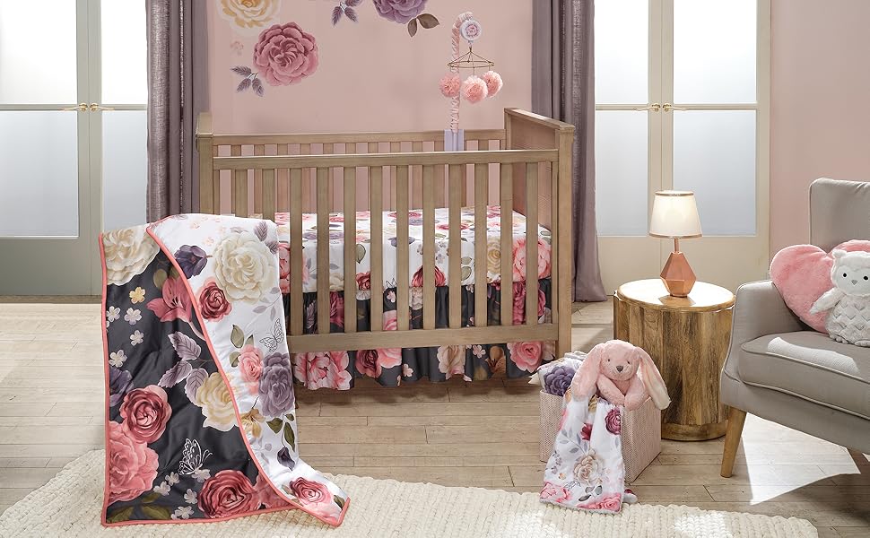 Secret Garden 3-Piece Crib Bedding Set Room