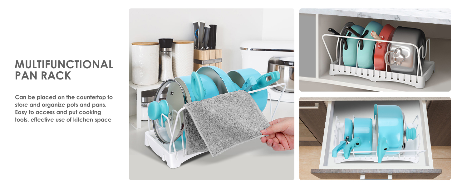 Zvonema Pot and Pan Organizer for Pan Rack with 5