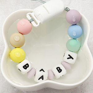 Pacifier clip with name