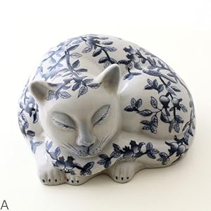 陶器のネコの置物。 北欧ヴィンテージ GULDKROKEN 陶器のネコの置物フィギュア