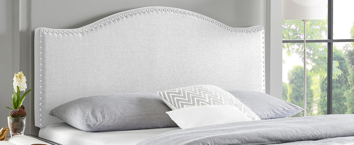 Catalina Headboards for Full Size Bed, Upholstered Nail