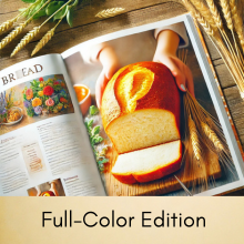 Bread being sliced, freshly sliced bread, cutting through warm loaf Soft airy interior