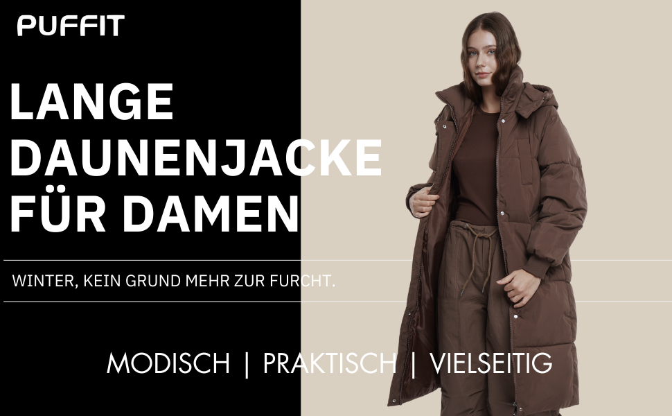 Long down jacket for women