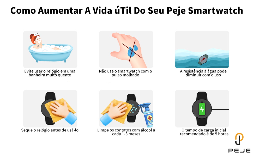 2869ac46-8ea9-425a-8c52-195caf39676f.__CR0,0,970,600_PT0_SX970_V1___ Smartwatch PEJE 1.39 Polegadas - Tela Touch Sensível,À Prova d'Água IP68,123 Modos Esportivos,Faz/Recebe Chamadas,Notificações,Assistente por Voz IA,Unissex - Compatível com Android e iOS (Preto)