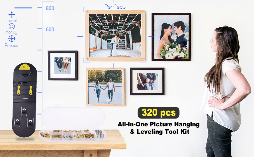 AllinOne Picture Hanging Kit, Longmate Picture Hanging & Leveling