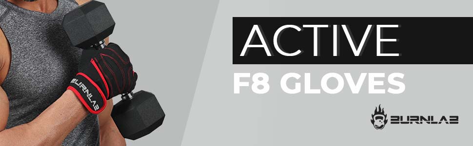 Burnlab Gym Gloves with Wrist Support (Black, Larg... 3 Force Gym Gloves, Gym gloves