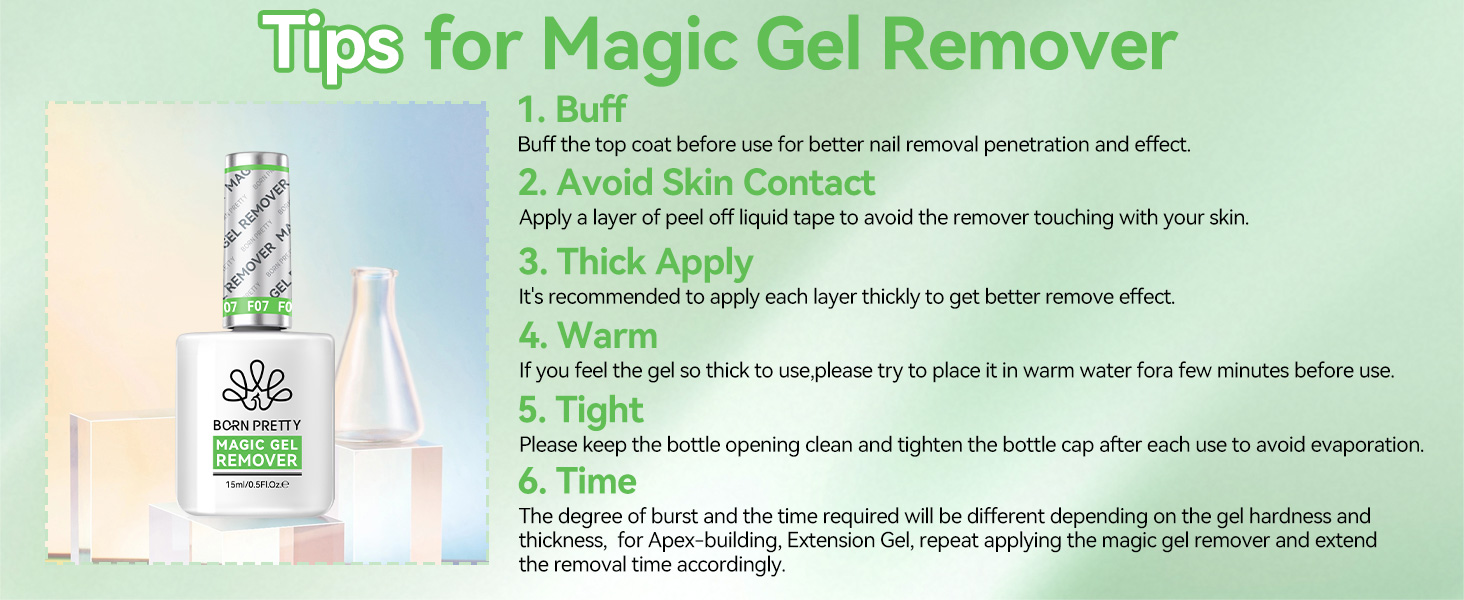 BORN PRETTY Magic Gel Nail Polish Remover