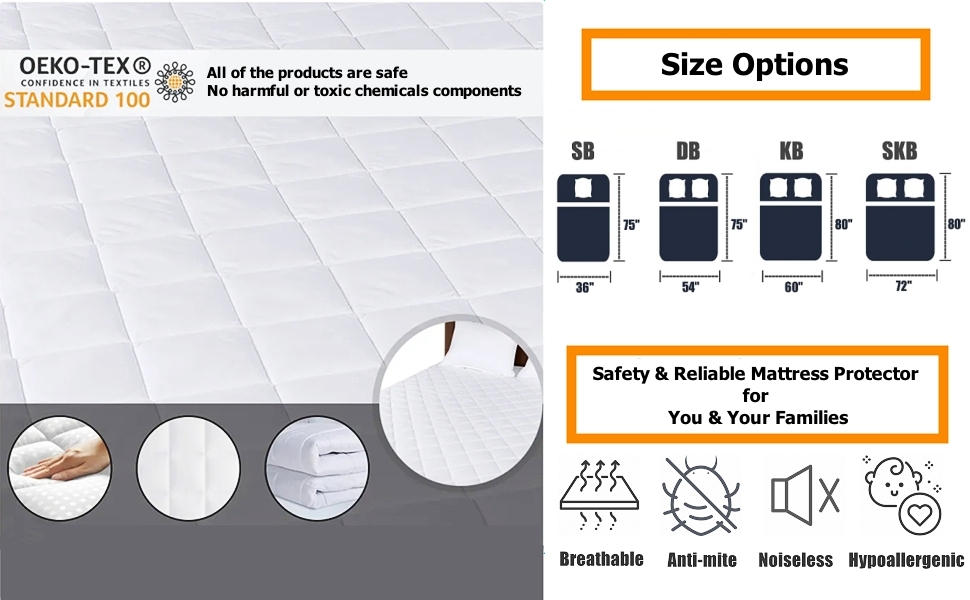 Single Double King Super King Mattress Protector